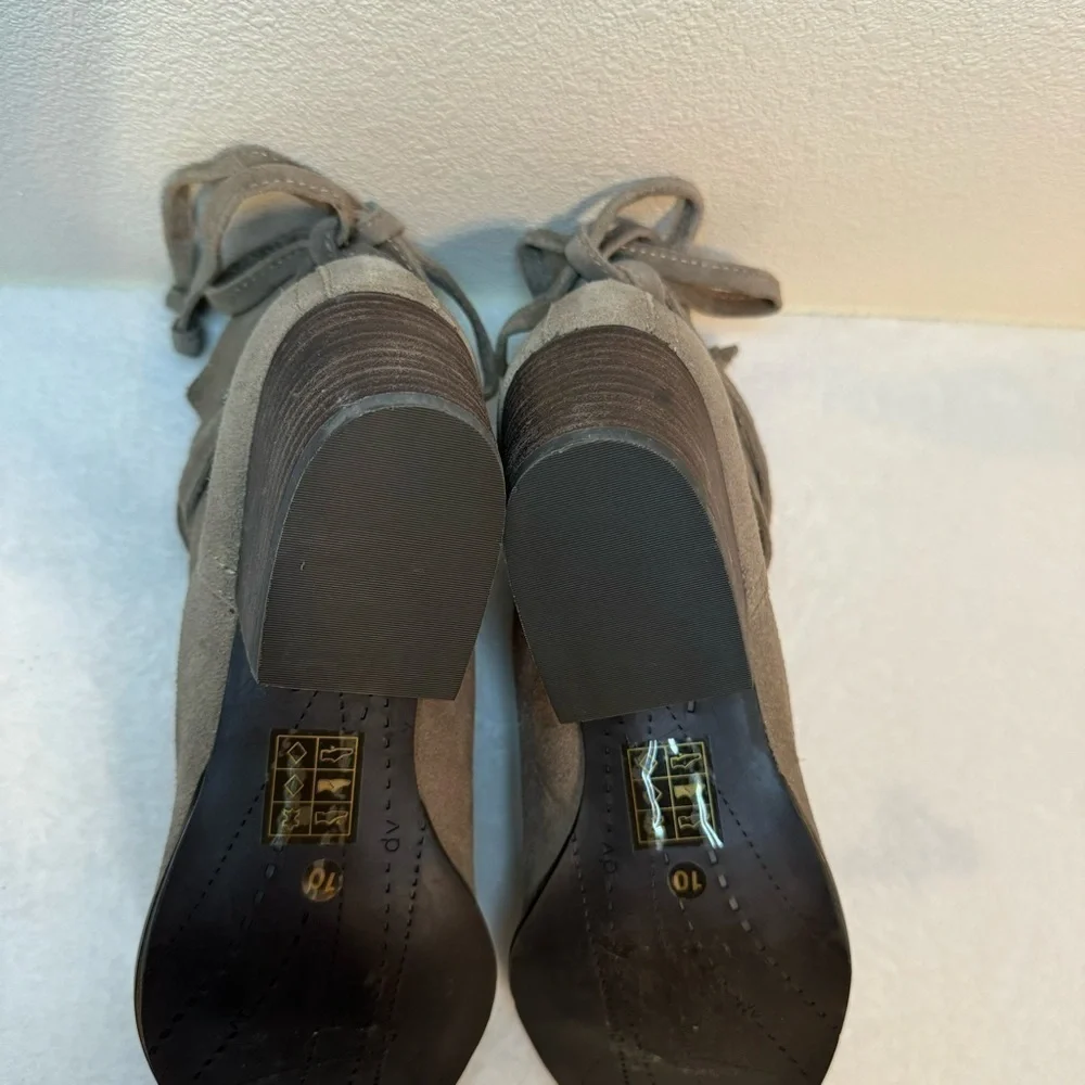 Dolce Vita Tan Suede Leather Ankle Booties Size 10